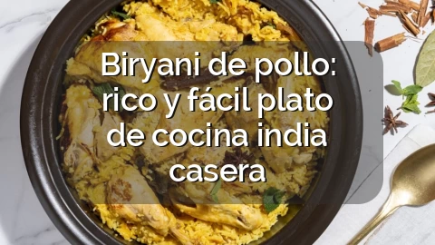 Biryani de pollo: rico y fácil plato de cocina india casera